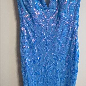 Blue Sequin Dress